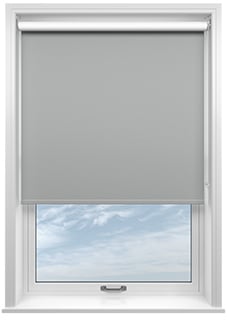 Verona (Blackout), Steel Grey - Motorised Roller Blind